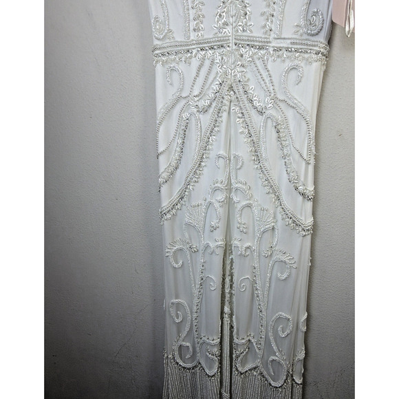 Anthropologie BHLDN Sorrento Bridal Wedding Dress Size 2 white beaded pearl NWT - Picture 10 of 16